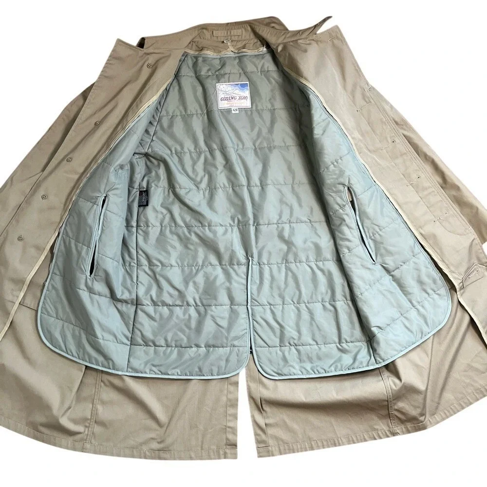 Ceiling Zero 7000R Blauer Mens 42R Trench Rain Jacket Coat Vintage Military